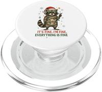 Raccoon - Natale - It's Fine I'm Fine! Everything Is Fine PopSockets PopGrip per MagSafe