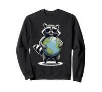 Raccoon No Planet B Divertente Giornata della Terra Felpa