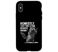 Raccoon Onestamente non penso di essere abbastanza drammatico Custodia per iPhone X/XS