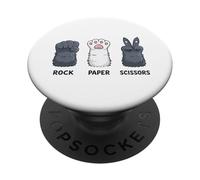 Raccoon Paws - Forbici di carta da gioco PopSockets PopGrip Adesivo