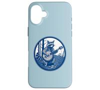 Raccoon Playing Banjo Vintage Cottagecore Funny Bluegrass Custodia per iPhone 16 Plus