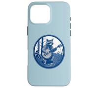 Raccoon Playing Banjo Vintage Cottagecore Funny Bluegrass Custodia per iPhone 16 Pro Max