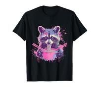Raccoon Ramen Acquerello Opere d'arte Raccoon Ramen Bowl Maglietta