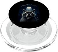 Raccoon Selfie UFO Alien Abduction Humor Regali PopSockets PopGrip per MagSafe