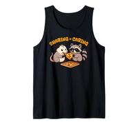 Raccoon Sharing is Caring Opossum Pizza Ragazzi Ragazze Bambini Canotta