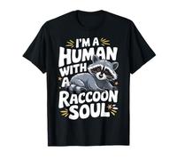 Raccoon Sono un umano con un animale dell'anima procione Maglietta