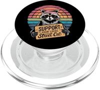Raccoon Sostieni i tuoi gatti di strada locale divertente PopSockets PopGrip per MagSafe