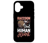 Raccoon Soul Human Heart Custodia per iPhone 16