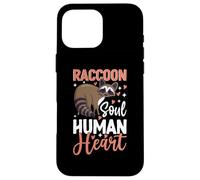 Raccoon Soul Human Heart Custodia per iPhone 16 Pro Max