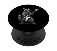 Raccoon Suonare Basso Chitarra Musica Rock Amante degli PopSockets PopGrip Adesivo
