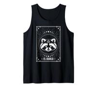 Raccoon Tarocchi El Diablo Occult Trash Panda Art Canotta