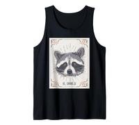 Raccoon Tarocchi El Diablo Occult Trash Panda Art Canotta