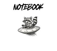 Raccoon UFO Notebook: Cute Raccoon in Spaceship Lined Notebook for Writing and Notes