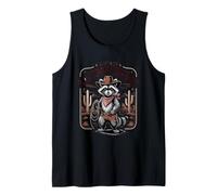 Raccoon vintage Cowboy Cowgirl Trash Panda Western Country Canotta