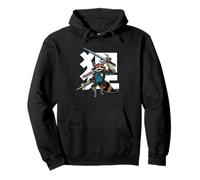 Raccoon Warrior Sai Daggers - Arte Giapponese Stile Anime Felpa con Cappuccio
