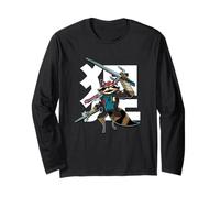 Raccoon Warrior Sai Daggers - Arte Giapponese Stile Anime Maglia a Manica