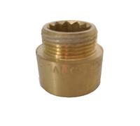 Raccorderia Raccordo Prolunga Ottone Giallo M F Alta Qualità - CONFEZIONE: 1 pz., Misura: 1,5cm 1/2' M F