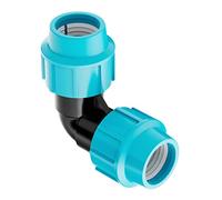 Raccordi a compressione in plastica MDPE PE 32 mm TUBO ACQUA 90 ° GRADO