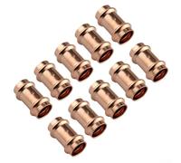 Raccordi a crimpare in rame, confezione da 10 con guarnizioni ecologiche per sistemi di acqua refrigerata e condizionamento dell'aria (2,5 cm)