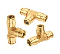 Raccordi a innesto rapido a T push-to-connect 1/2" per tubi 1/2" ottone 3pz