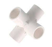 Raccordi a T da 25 mm, raccordi a gomito in PVC a 3 vie, giunti per tubi dell'acqua per irrigazione, tubi in PVC, raccordi angolari a T, connettore a 3/4 vie Four-Connections 32mm