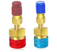 Raccordi adattatori 1234yf Kit attacchi rapidi da 2 pezzi Connettori per tubi flessibili lato alto basso in rame per sistema CA per auto, adattatore 1234Yf