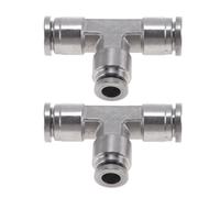 Raccordi aria 5/16"x1/4"x5/16" T Connettore rapido per linea aria 2pz argento