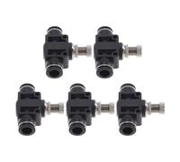 Raccordi Aria Push to Connect 3/8" Valvola Flusso 5pz Nero Argento