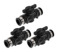Raccordi Aria Push to Connect 35/64" Valvola 3Pz Nero Argento