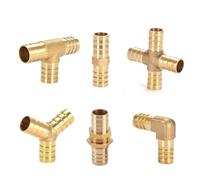 Raccordi Connettore Pagoda in Rame Aria Carburante Acqua Tubo Raccordo for Tubo in Ottone Barb Giunto Spinato Adattatore Giunto 1 Pz(10pcs-4 way,OD 10 MM_OTHER)