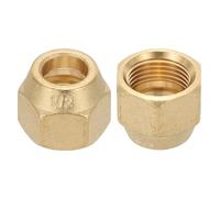 Raccordi di accoppiamento in rame, dado svasato in ottone da 1/4", 4 pezzi, raccordo for tubo unione SAE a 45 gradi, adattatore for connettore for prolunga del condizionatore d'aria, opaco(1/2")