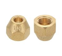 Raccordi di accoppiamento in rame, dado svasato in ottone da 1/4", 4 pezzi, raccordo for tubo unione SAE a 45 gradi, adattatore for connettore for prolunga del condizionatore d'aria, opaco(1/4")