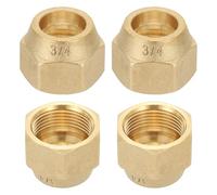 Raccordi di accoppiamento in rame, dado svasato in ottone da 1/4", 4 pezzi, raccordo for tubo unione SAE a 45 gradi, adattatore for connettore for prolunga del condizionatore d'aria, opaco(3/4")