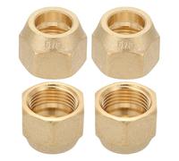 Raccordi di accoppiamento in rame, dado svasato in ottone da 1/4", 4 pezzi, raccordo for tubo unione SAE a 45 gradi, adattatore for connettore for prolunga del condizionatore d'aria, opaco(5/8")