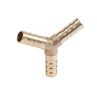 raccordi di gancio del tubo flessibile, Raccordo for tubo in ottone con attacco a gomito dritto TYX for tubo flessibile con diametro interno di 6-19 mm, colore oro(Y 3 Way,14mm Barb)