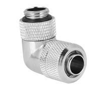 Raccordi di raffreddamento ad acqua Filettatura a gomito da 90 gradi Ruota Connettore Raccordo a gomito con rotazione di 90 gradi Connettore per PC Circuito di raffreddamento ad (Silver)