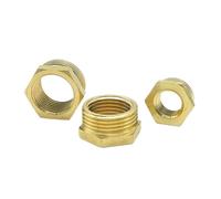 Raccordi for tubi, 10 pezzi, boccola esagonale in ottone, raccordo for, riduzione filettata da 1/8 1/4 3/8 1/2 3/4 F a M, rame, acqua e gas(45720)