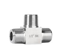 Raccordi for tubi a T maschio forgiati in acciaio inossidabile 304, filettatura di collegamento BSPT 1/8"1/4"3/8"1/2" 3/4"1" alta pressione 6000 psi(1/2")