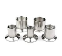 Raccordi for tubi con ghiera filettata femmina in acciaio inossidabile sanitario SS304/316L da 1/8"1/4" 1/2" 3/4" 1" 1-1/4" Adattatori Tri-Clamp(SS304,FERRULE 40MM_1-1/4")