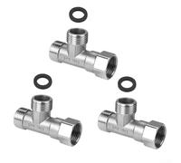 Raccordi for tubi dell'acqua, 3 pezzi, raccordi a T in acciaio inossidabile 304 for flessibili del lavabo