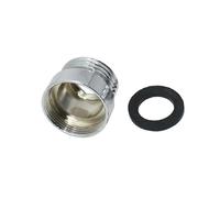 Raccordi for tubi dell'acqua, connettore filettato argento da 1/2 a M22 M24, for rubinetto in ottone for adattatore for, placcatura bianco(M22)