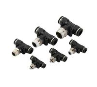 Raccordi for tubi dell'aria neri 1/8 1/4 3/8 1/2 4 mm/6 mm/8 mm/10 mm Connettore for tubo PH Raccordo rapido pneumatico for tubo flessibile 1 pz(4-02 (4mm-1l4))