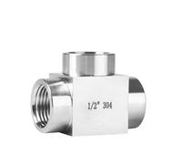 Raccordi for tubi femmina in acciaio inossidabile 304 316 Connettore a 3 vie Filettatura BSPP 1/8"1/4"3/8"1/2" 3/4"1" Alta pressione 6000 psi(1/2")