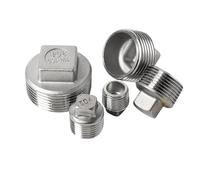 Raccordi for tubi in acciaio inossidabile 304 con filettatura maschio BSPT G1.2, estremità quadra, a bloccaggio quadrangolare(304 Quadrangle 1l4,10 PCS)