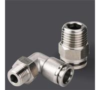 Raccordi for tubi pneumatici in acciaio inossidabile 304 PCF PD Connettore for tubo dell'aria 1/8 1/4 3/8 1/2 Raccordi for tubi a sgancio rapido 1 pz(14-02,PD)