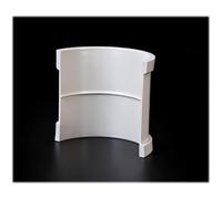 Raccordi for tubi semicircolari in PVC, giunti diritti a gomito a U | Le dimensioni di circa 50-315 mm si adattano a diversi programmi di tubi semitondi e progetti(A,160x3mm(6.30x0.12in))