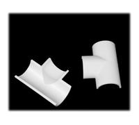 Raccordi for tubi semicircolari in PVC, gomiti a U, tappi terminali a T | Collega, gira, dirama e tappa i tubi semitondi in PVC for un programma di canali d'acqua flessibili(Type 3,50mm/2.0in)