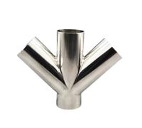 Raccordi for tubi speciali a forcella obliqua a quattro vie di Y, di grado OD19 25 32 38 45 51 mm, in acciaio inossidabile 304(OD57 x 2mm)