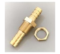 Raccordi for tubi uguali a paratia diritta in ottone da 1 pezzo, 6 mm 8 mm 10 mm 12 mm Raccordo for tubo in rame con portagomma, for giunto adattatore connettore aria acqua(10Mm 10Mm Barb)