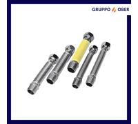 RACCORDI IDRAULICI KIT 5 FLESSIBILI ESTENSIBILI ACCIAIO INOX PER ALLACCIAMENTO